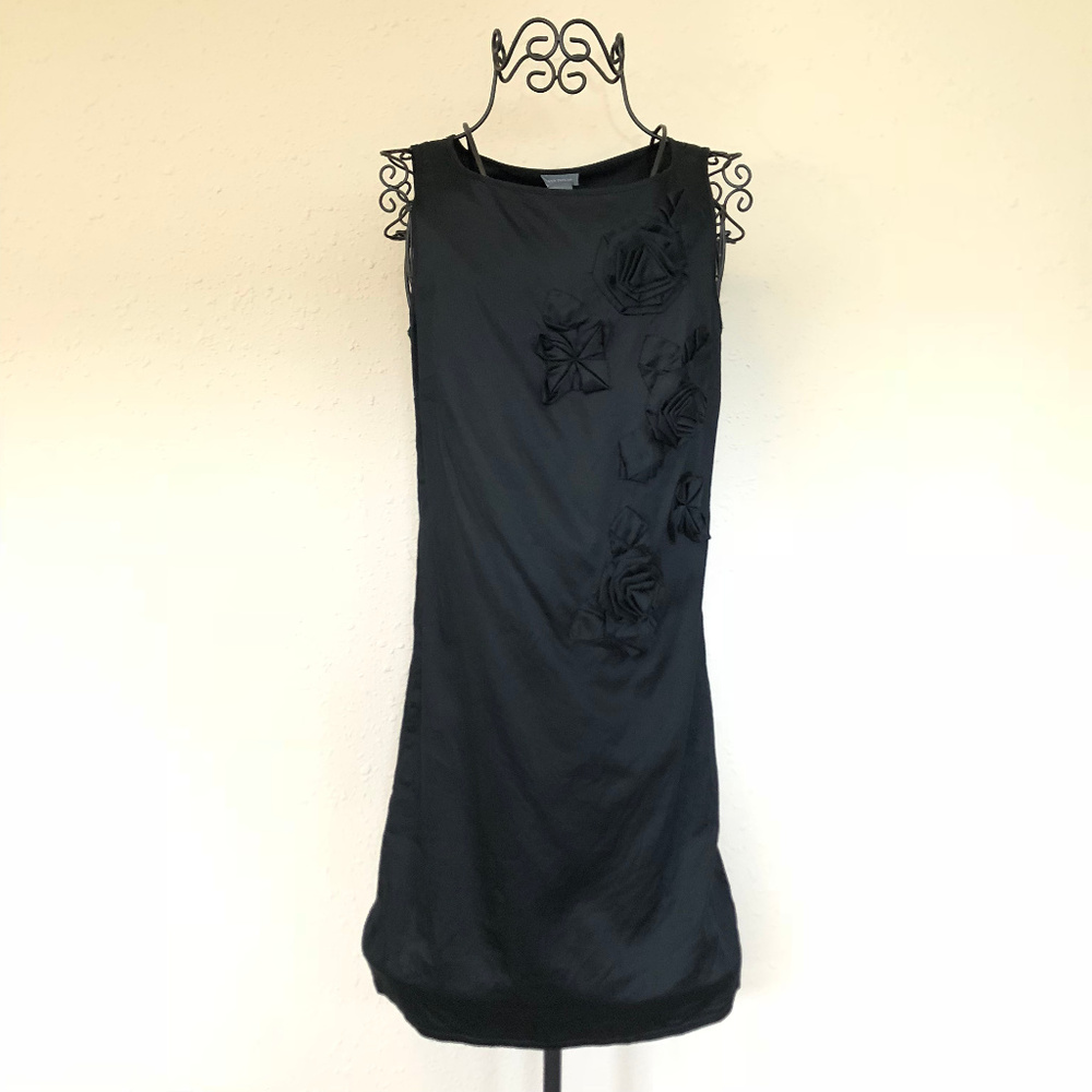 Ann Taylor Rosette Embellished Cotton Sheath Dress